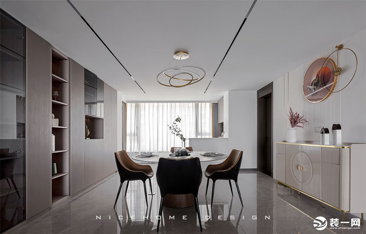 中国杭州 保利东湾210方现代轻奢风格 餐厅设计