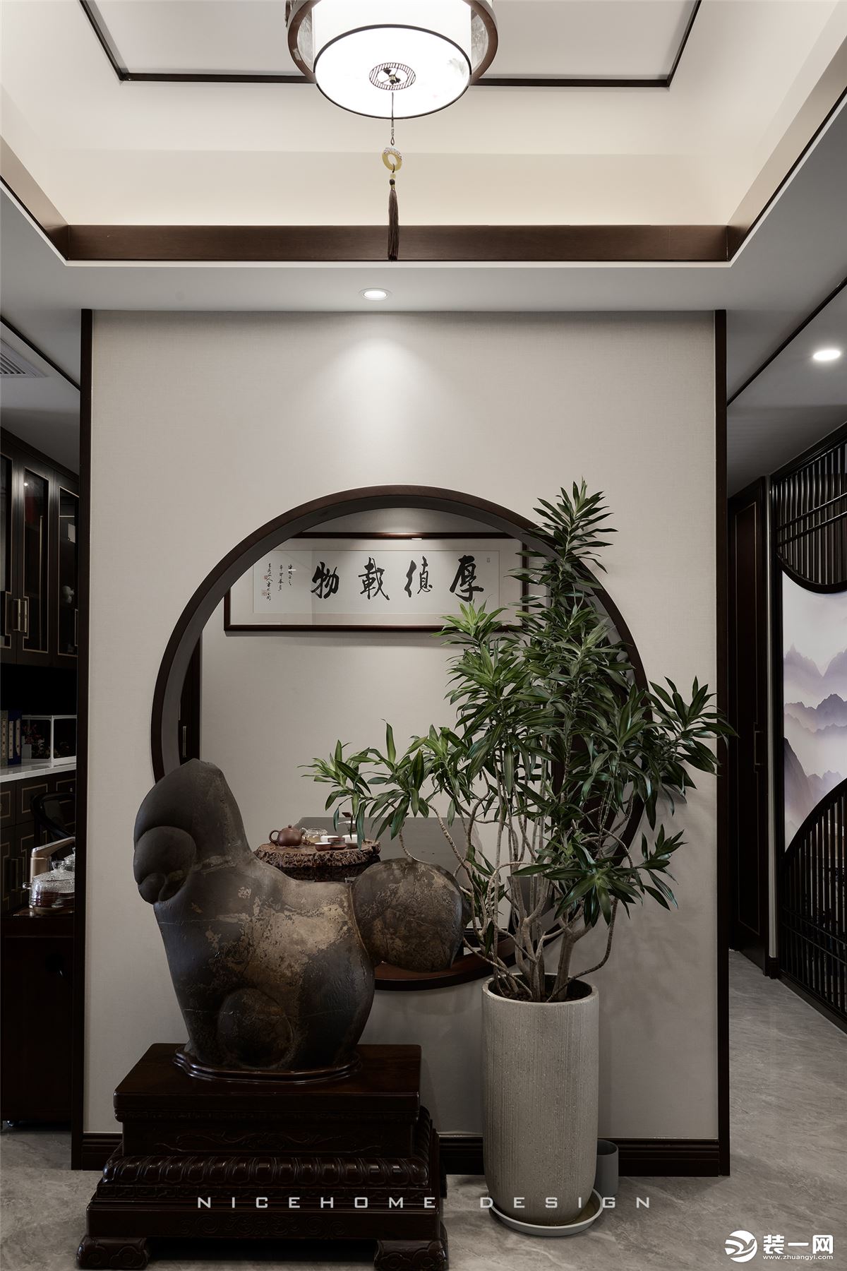 杭州西溪公馆188方新中式风格 玄关设计