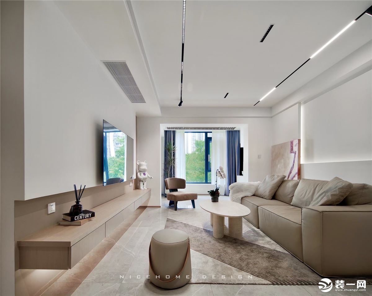 杭州 保利东湾150方现代简约风格 客厅设计