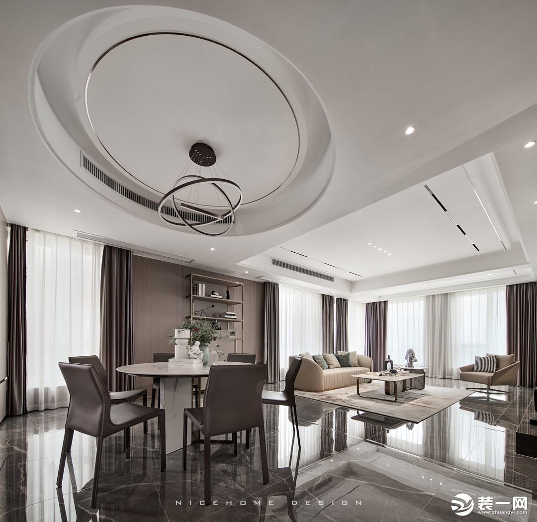 杭州相江公寓242方现代轻奢风格 餐厅设计
