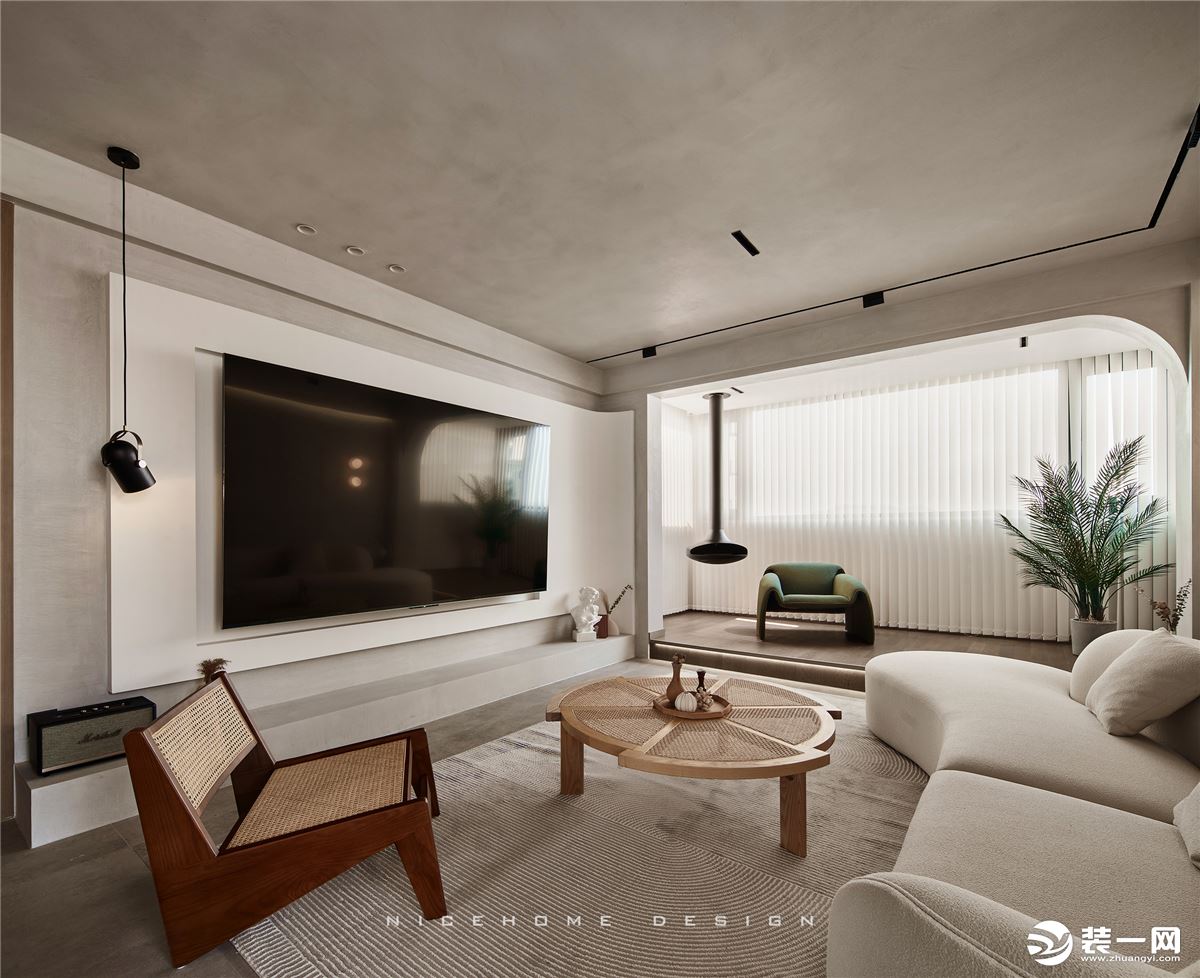 杭州国美家园现代侘寂风格 客厅设计