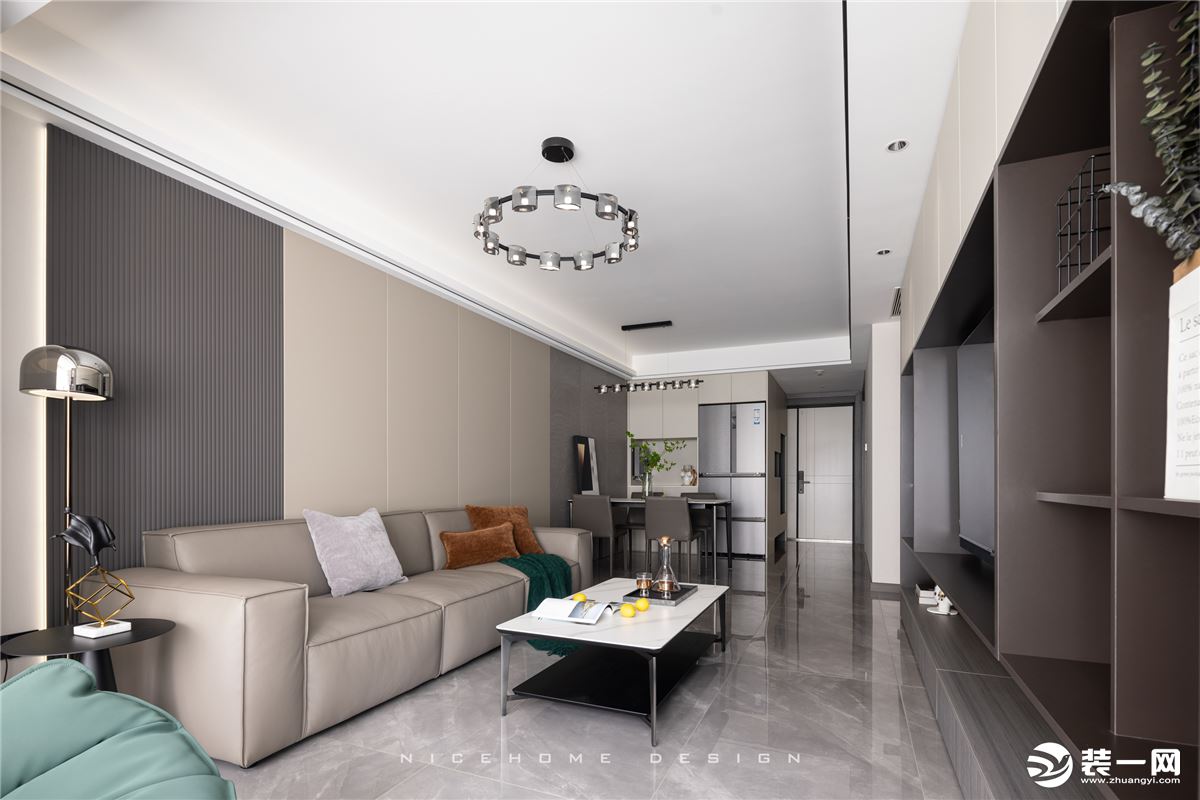 宁波海尚国际105方现代简约风格 客厅设计