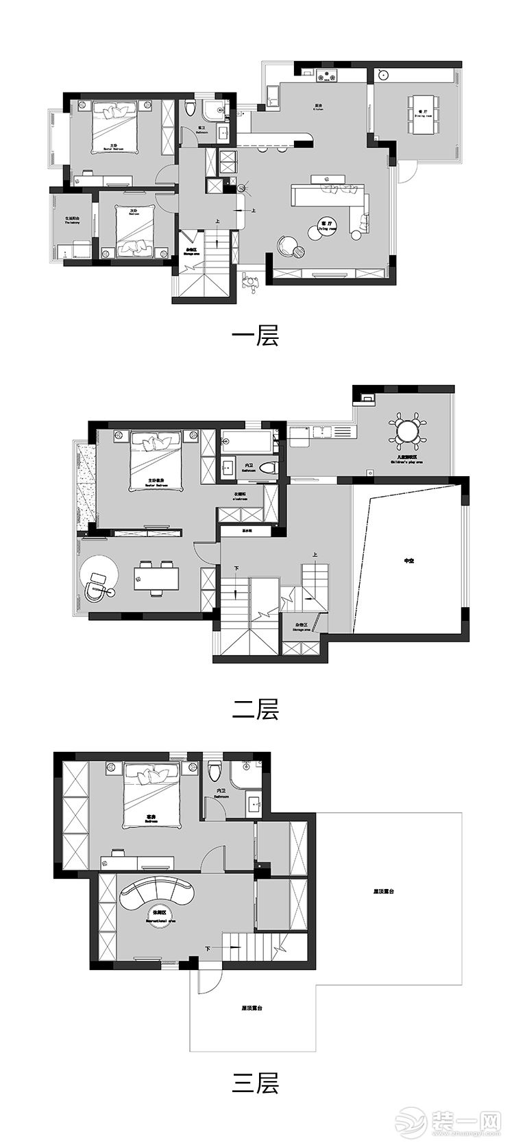 杭州青楓墅園280方現(xiàn)代風(fēng)格 平面方案圖設(shè)計(jì)