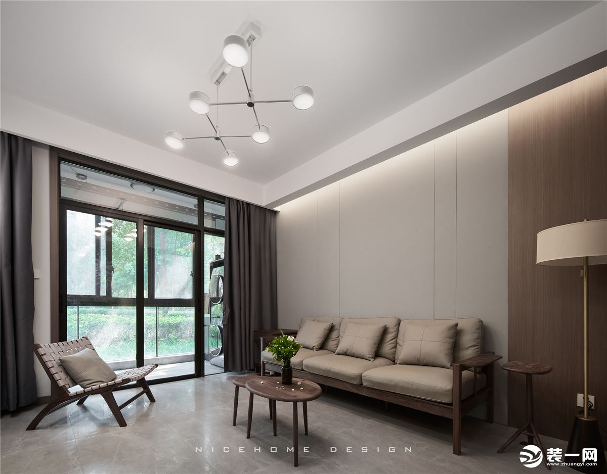 杭州未名府200方现代风格 一楼客厅设计