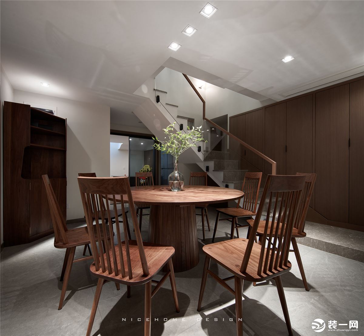 杭州未名府200方现代风格 地下室餐厅设计