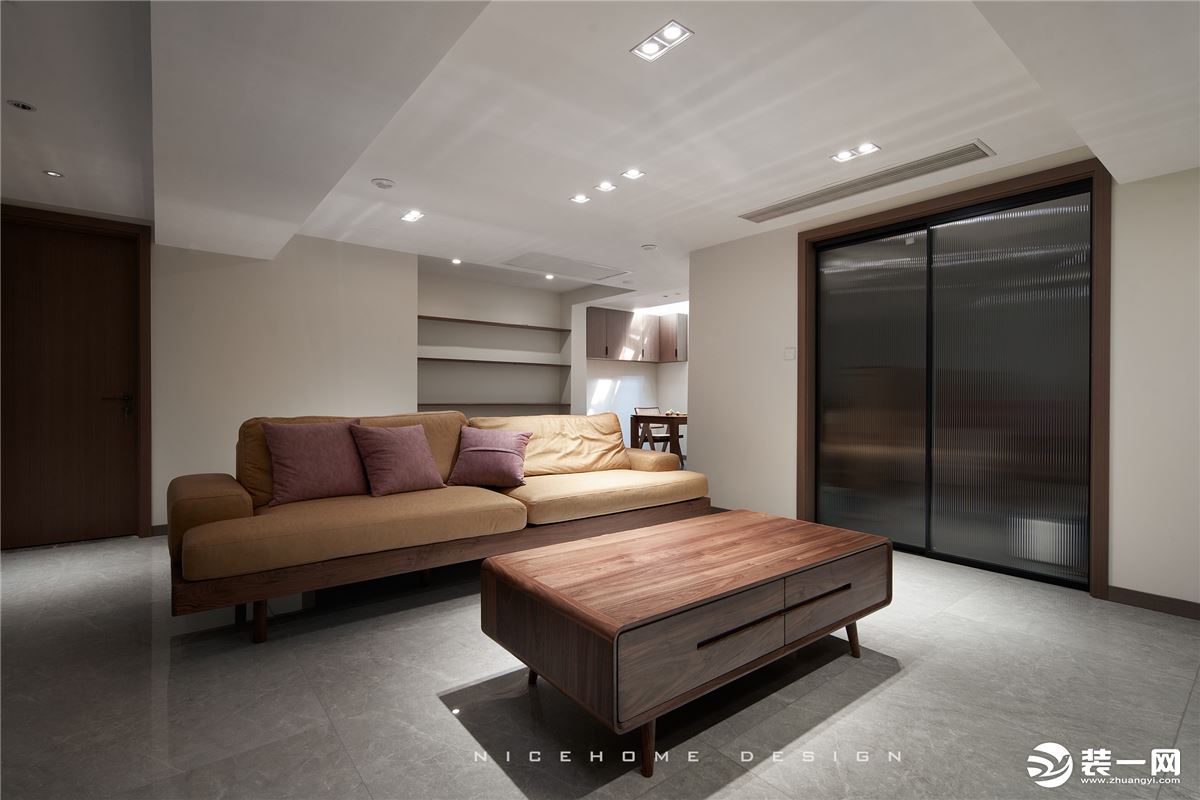 杭州未名府200方现代风格 地下室客厅设计
