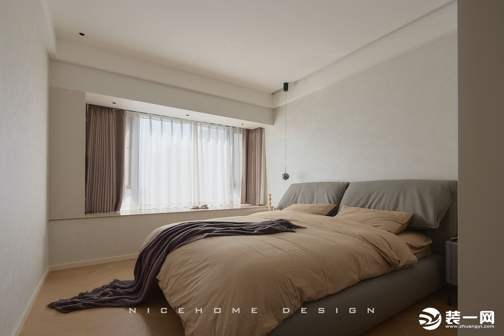 宁波江上110方现代风格 卧室设计