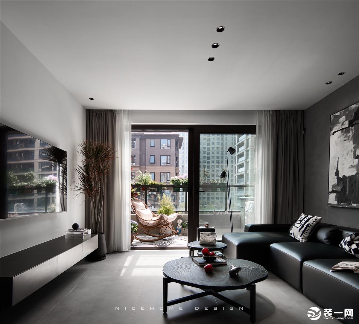杭州悦西台110方现代极简风格 客厅