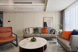 五幸家园146㎡现代轻奢客厅设计