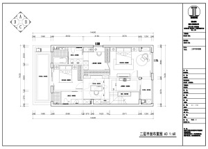 杭州公馆300方现代风格别墅 二楼平面户型图设计