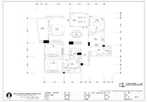 白马公寓221方新中式风格 平面户型图设计