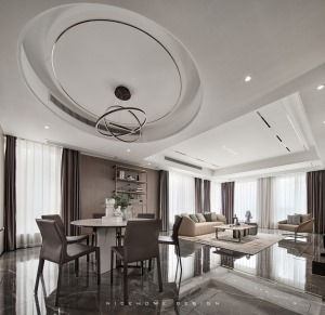 杭州相江公寓242方现代轻奢风格 餐厅设计