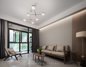 杭州未名府200方现代风格 一楼客厅设计