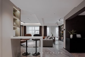 杭州倾城之恋216方复式现代意式风格 客厅设计