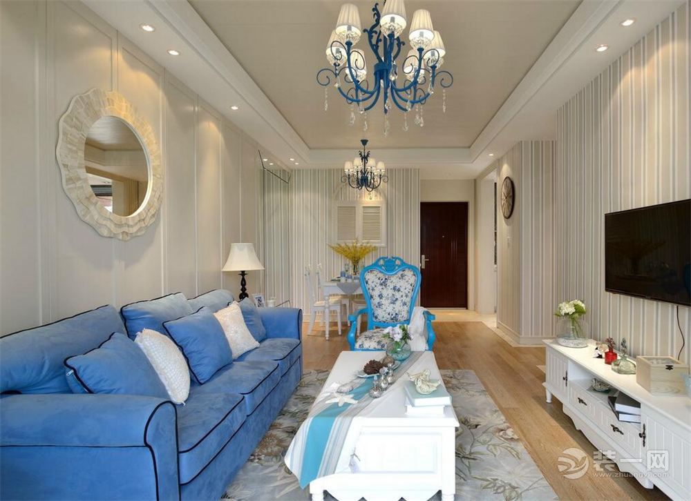 南昌万达旅游城140平米三居室欧式风格客厅