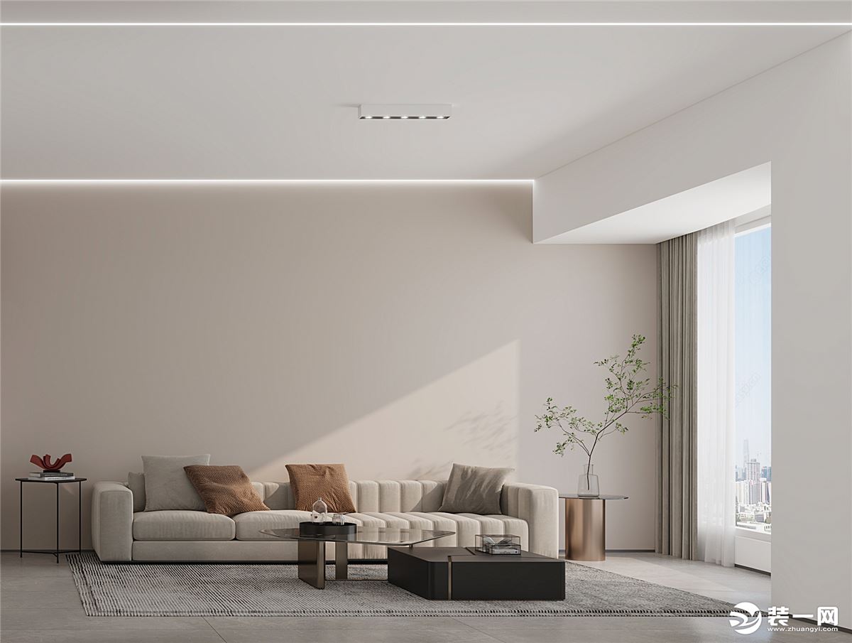 客厅颜色以原木色和白暖三色为主，简洁美观，让整体更为协调，层次更加分明