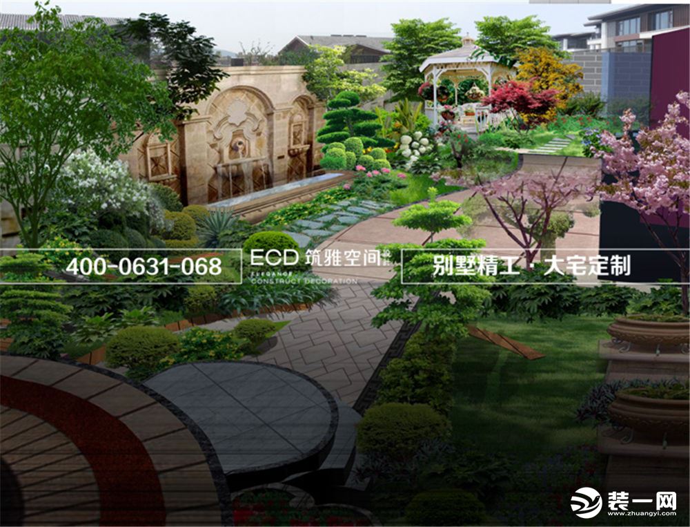 乾和苑750㎡别墅园林设计中式风格装修
