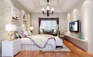 180平平层欧式风格卧室装修效果图
