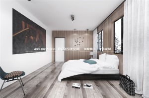 天龙公馆150㎡工业风独栋木屋卧室