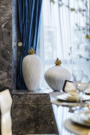 餐厅飘纱，简欧式风格设计诠释现代人追求舒适。