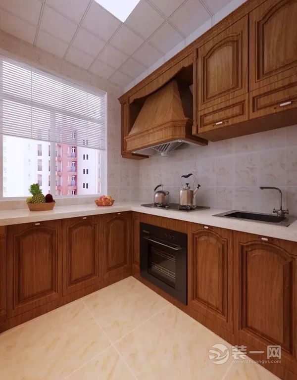 120平四室美式风格装修效果图厨房