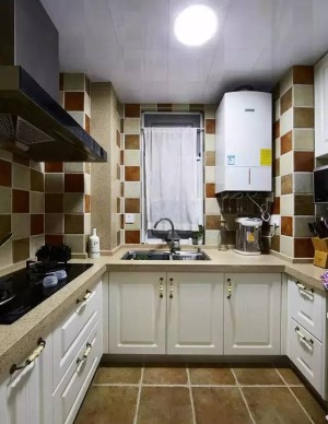 120平三室简美风格装修效果图厨房