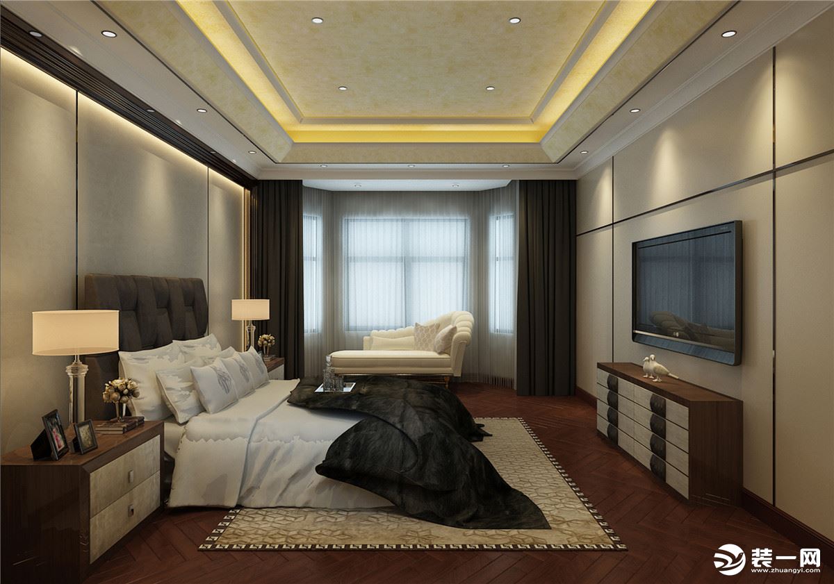 650平米中海八里台新中式风格卧室装修效果图
