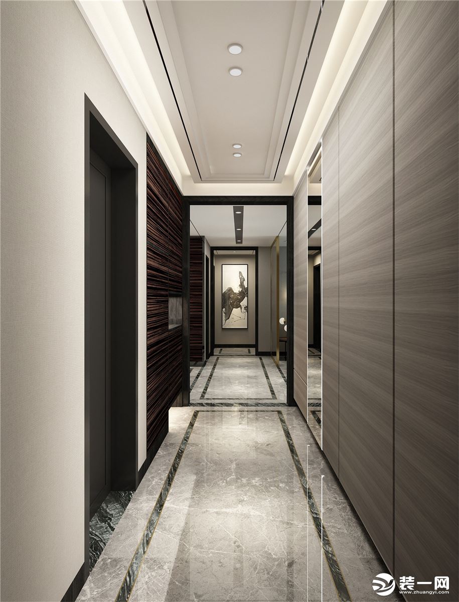 129平米融创中心春丰园现代风格走廊装修效果图