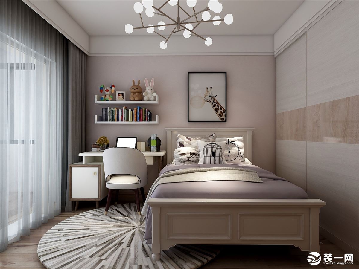 长寿公寓现代简约风格卧室装修效果图