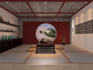 1300平檀府新中式风格休闲室装修效果图
