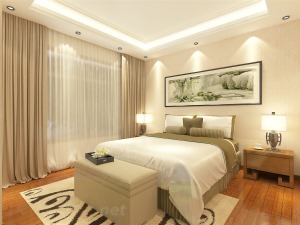 350平米金地紫乐府中式风格卧室装修效果图