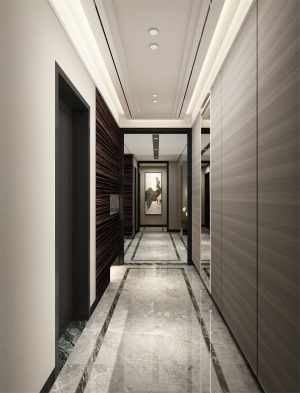 129平米融创中心春丰园现代风格走廊装修效果图