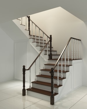 枫丹园美式风格楼梯装修效果图