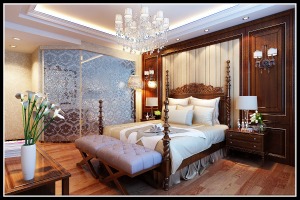 香苑西园180平复式新古典卧室装修效果图