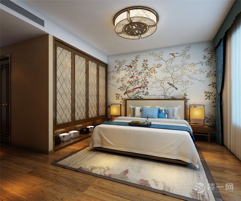秦皇岛星艺装饰中式卧室装修设计案例
