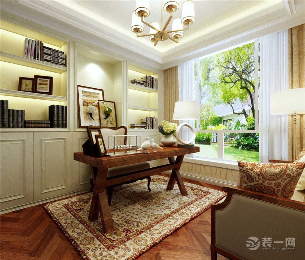 印尼园美式风格装修设计效果图之书房
