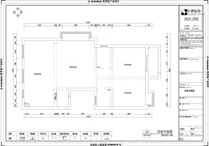 平面结构图宁波中博装饰鲍远远翡翠华庭110平方米三居二厅二卫现代风格
