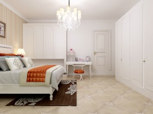 花蔓溪谷160㎡新中式风格复式卧室效果展示