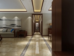 米兰二期170㎡新中式风格四居室走廊