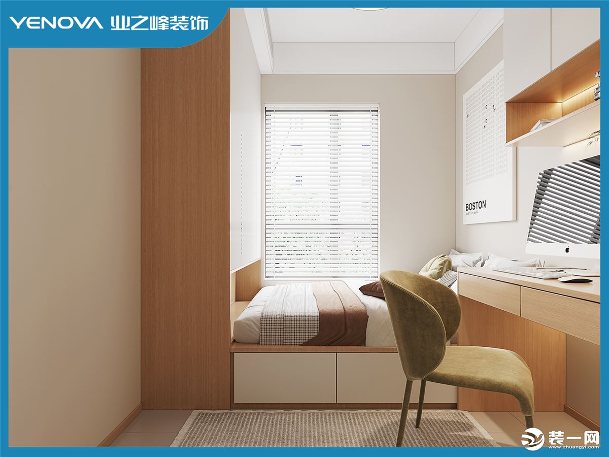 使日式风格呈现出绝佳的效果，客卫采用原木色加长浴室柜，与整体风格搭配