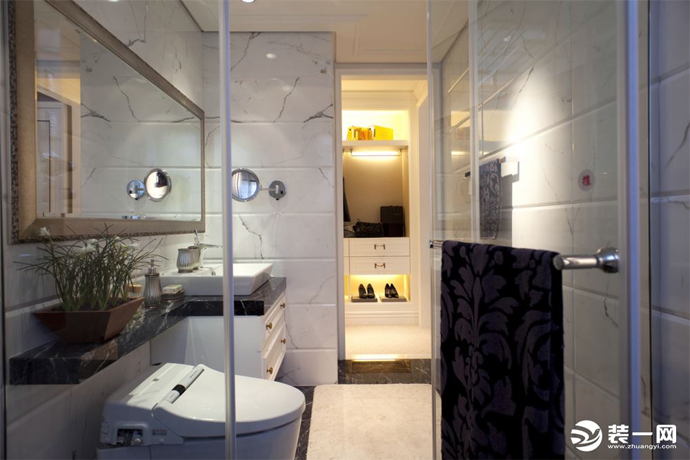 130平米欧式风格三居室卫浴间