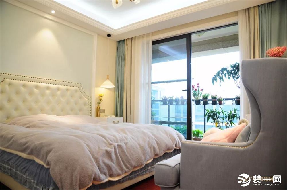 78平米现代美式风格两居室卧室