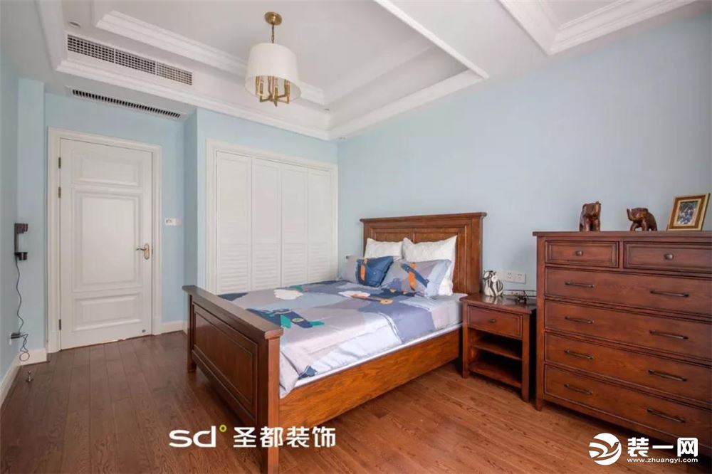 160平米现代美式风格三居室卧室