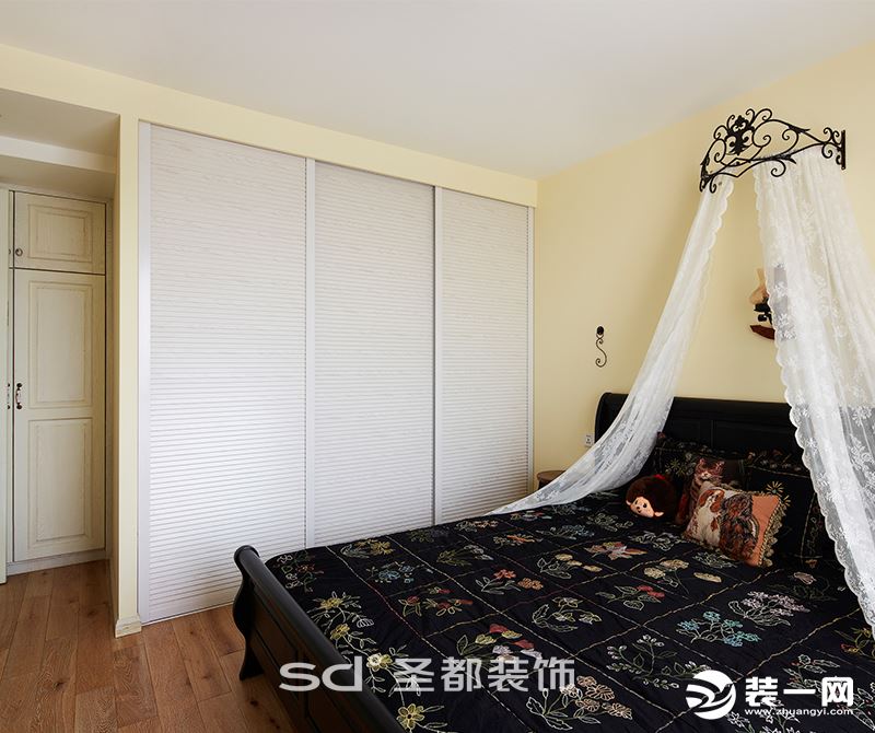 89平米美式风格两居室卧室