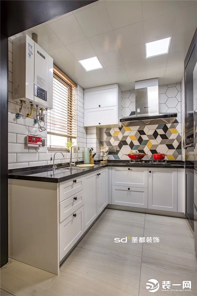 120平米现代美式三居室厨房