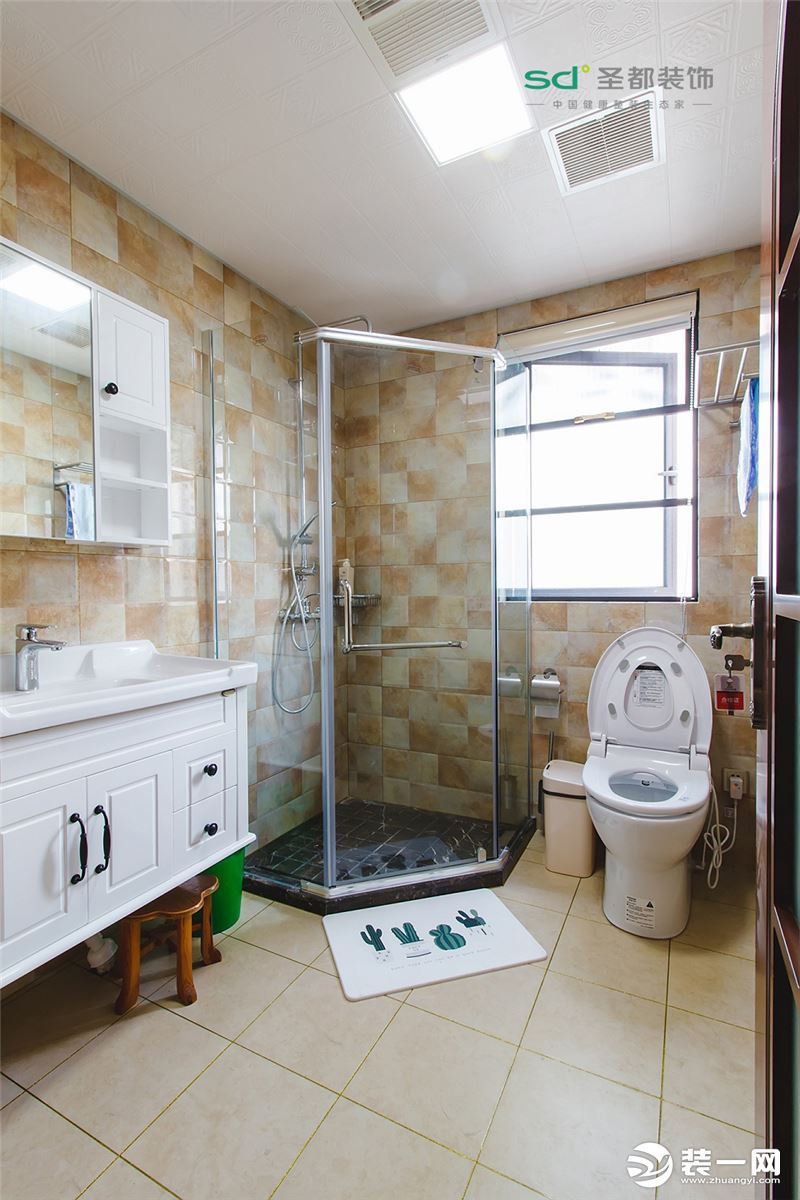 132平米美式新古典风格三居室卫浴间