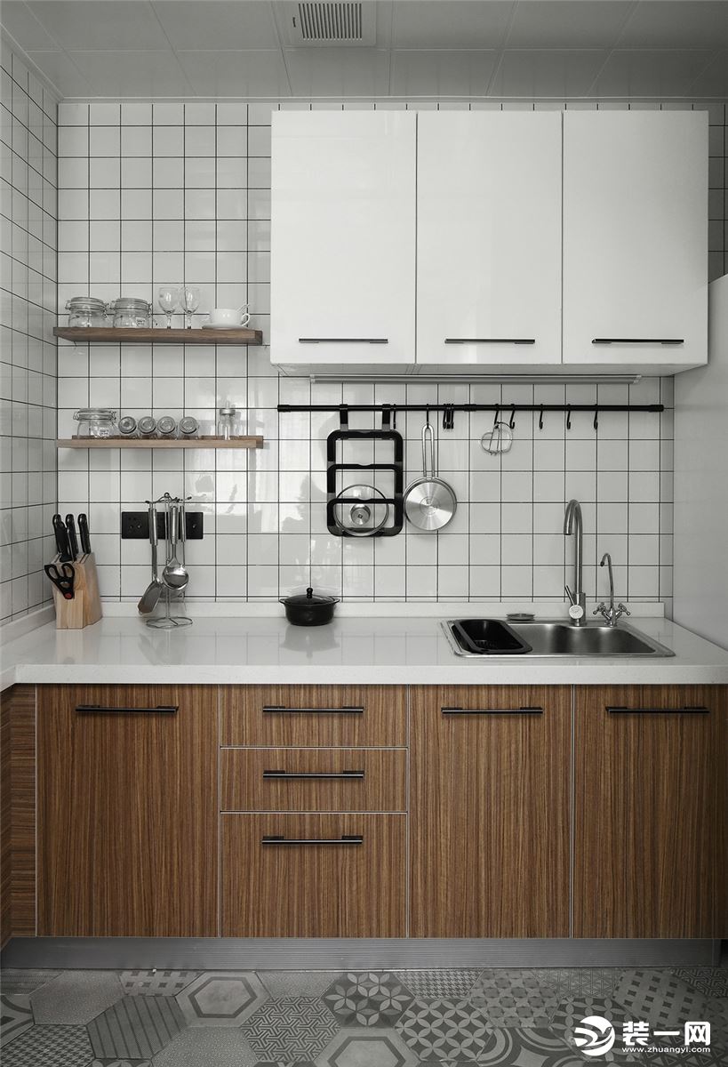 87平米北欧风格两居室厨房装修效果图