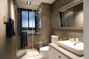 130平米欧式风格三居室卫浴间
