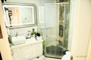 78平米现代美式风格两居室卫浴间