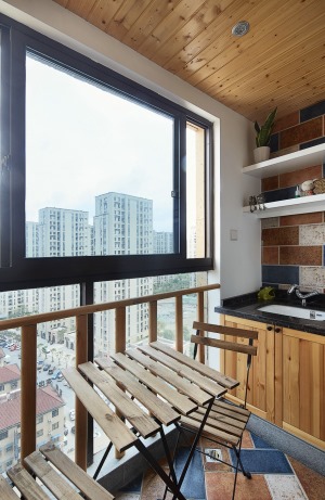 100平米现代风格三居室阳台